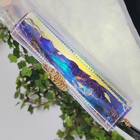 PVC Holographic Fannypack Crossbody Bag Purse - Picture 7 of 9